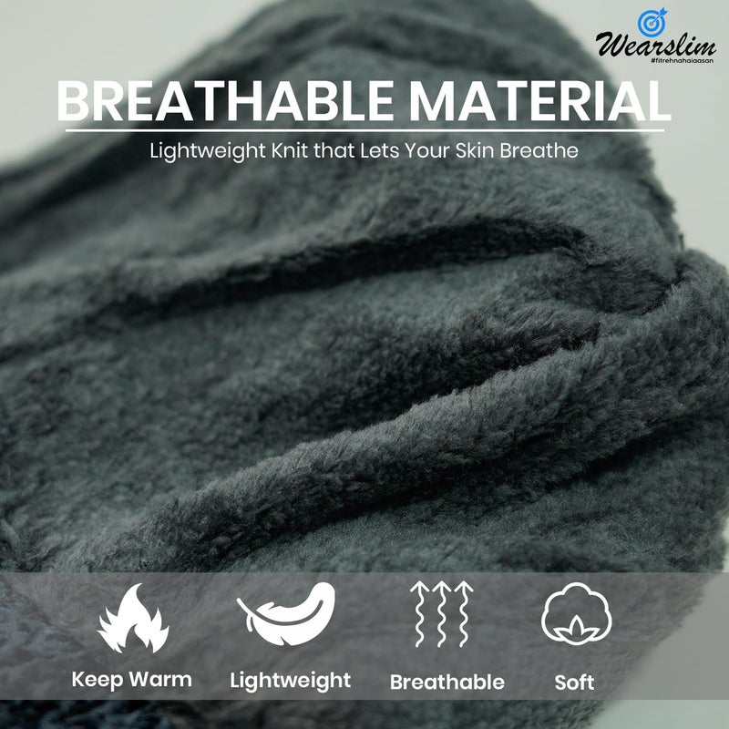 Wearslim قبعات صوف دافئة، قبعة رأس مع دفاية رقبة مجموعة قبعات شتوية وشالات للرجال والنساء - Image 2