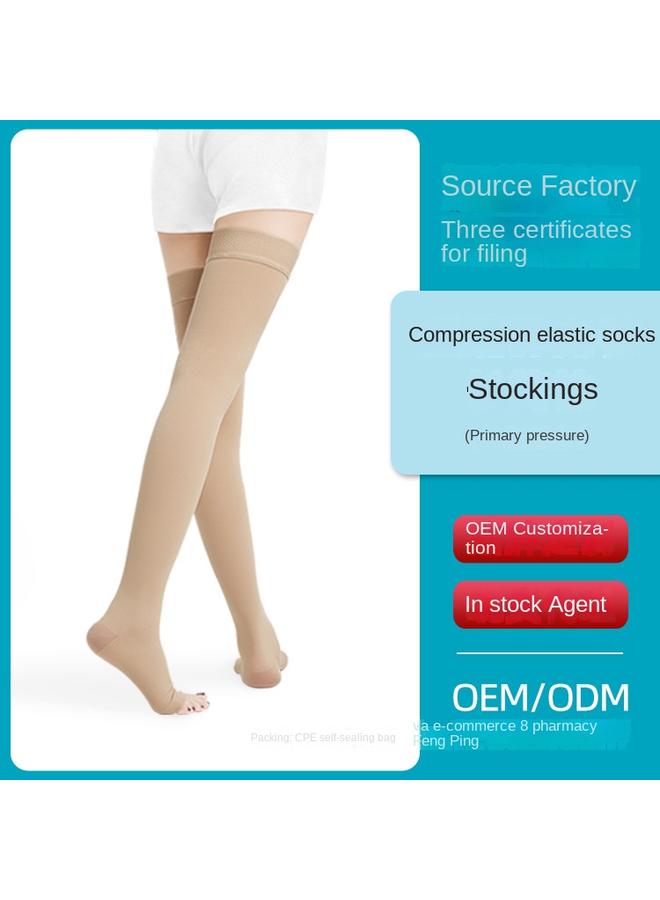 Bluejw Intravenous Pressure Socks Secondary Socks Middle Barrel Long Barrel Pants Plus Size Anti-varicose Stingers Compression Socks Cross Border  - Image 2