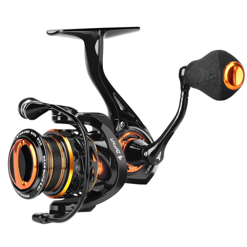 KastKing Zephyr 1000 SFS Spinning Reel â€“ Ultralight Spin Finesse System Fishing Reel - Carbon Fiber Construction â€“ 7 + 1 Stainless Steel BB â€“ Carbon Fiber Drag â€“ Braid Line Ready CNC Aluminum Spool - Image 2