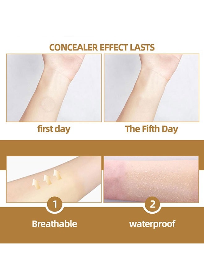 Jaysuing - 60PCS Tattoo Cover Up,Scar Cover Stickers Tape,Waterproof Ultra Thin Patch Pads Concealer Body Leg Bruise Stretch Scar Dark Spots Vitiligo Skin Makeup,Long Lasting Invisible Tattoo Flaw Conceal Patch - Image 1