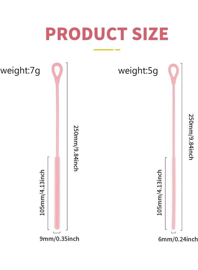 كوفوز فرشاة تنظيف القصب، منظف قصب السيليكون، فرشاة سيليكون قابلة للثني وإعادة الاستخدام لتنظيف قصب الزجاج، قصب السموذي، قصب الشرب الفولاذي المقاوم للصدأ، فتحة إبريق الشاي، زجاجات الزجاج - Image 2