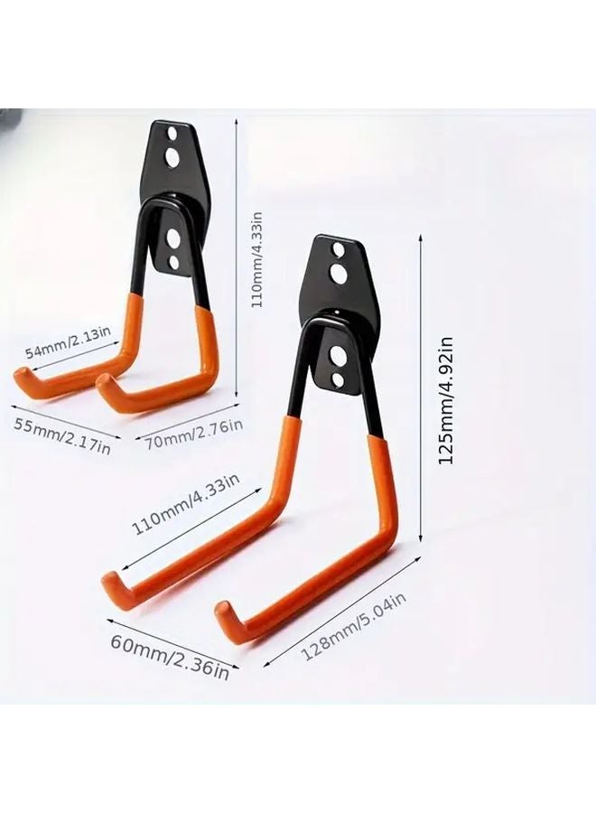 2pcs Orange Heavy Duty Metal Hooks For Hanging Large Clothing High Load Bearing - Image 3