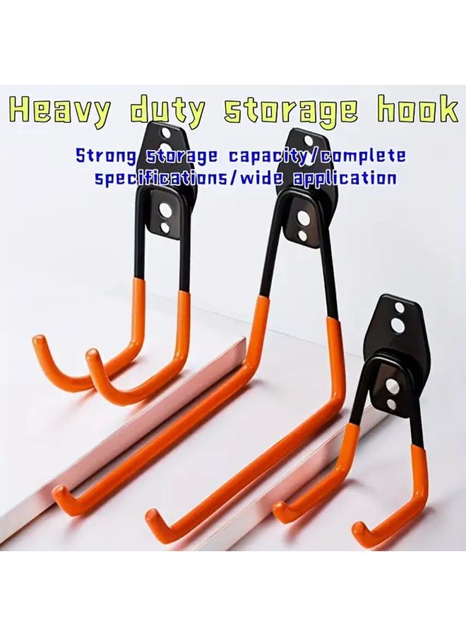2pcs Orange Heavy Duty Metal Hooks For Hanging Large Clothing High Load Bearing - Image 2