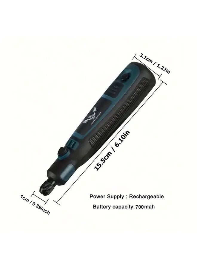 Blue 15PCS USB Powered 3 in 1 Multi Function Grinding Polishing Machine Kit with Dust Collection - Image 3