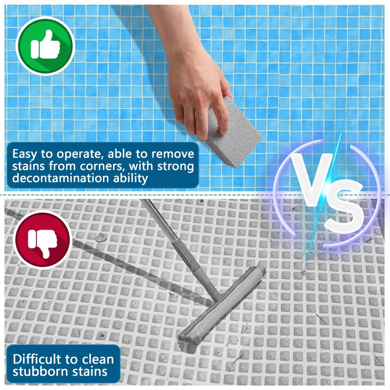 LFUTARI 8 Pcs Pools Pumice Stone - Pool Cleaning Block Swimming Pumice Pool Tile Stone for Pools & Spa Tile, Grout & Concrete Cleaning (8Pcs) - Image 5