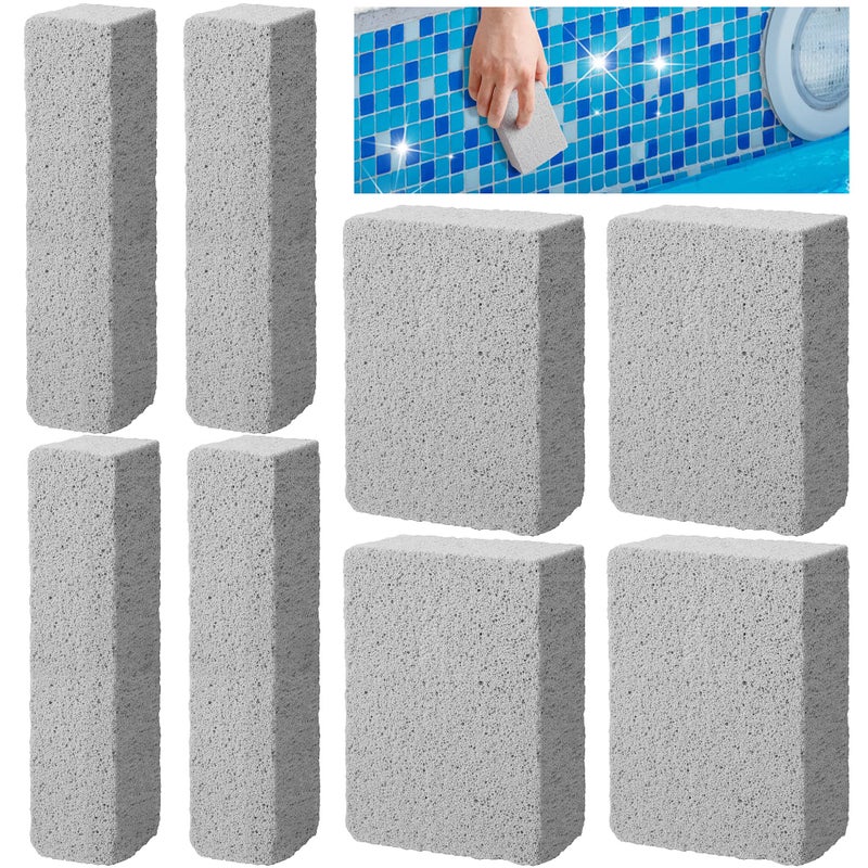 LFUTARI 8 Pcs Pools Pumice Stone - Pool Cleaning Block Swimming Pumice Pool Tile Stone for Pools & Spa Tile, Grout & Concrete Cleaning (8Pcs) - Image 1