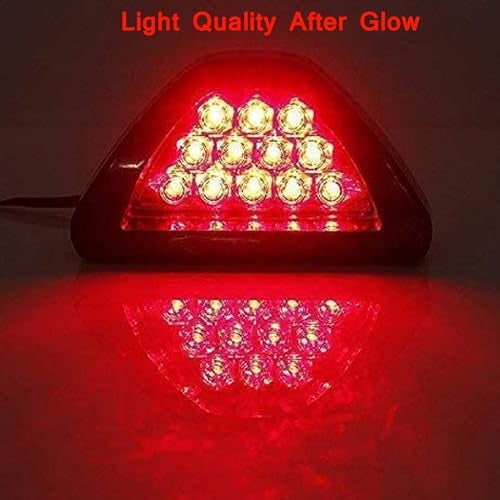 Ramanta EASY1753RBL Rear Brake Light Flashing 12 LED Brake Flassing/Strobe Trangle Back/Tail Light Inbuild Flasher Compatible Only with Car/Motorbike Bike (Red, 12V DC, 1 PC) - Image 4