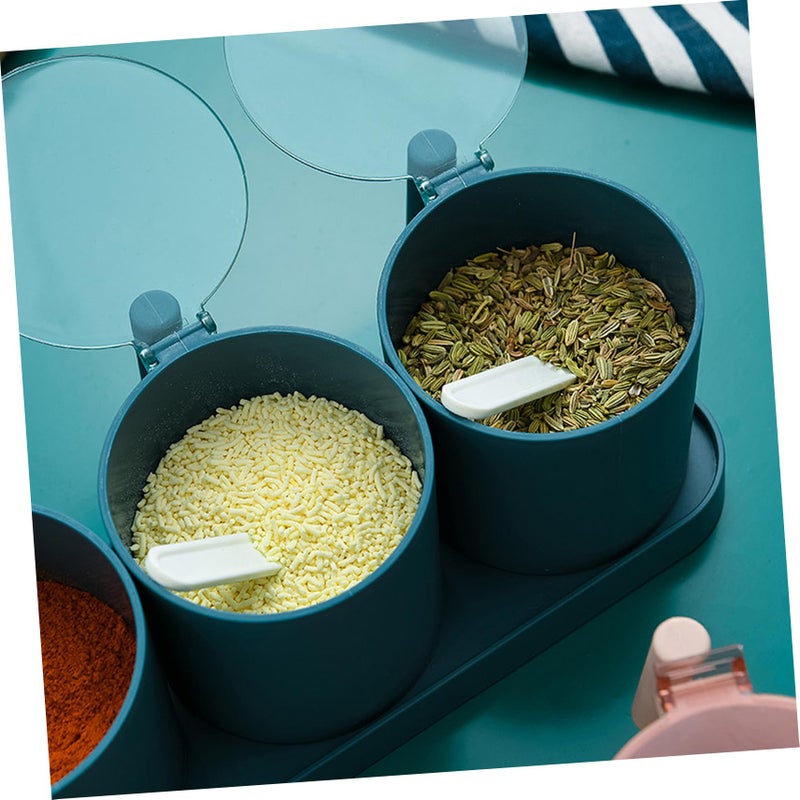 Kitchen Spice Jars Set With Spoon For Salt Sugar Condiments And Bbq Use - Image 3