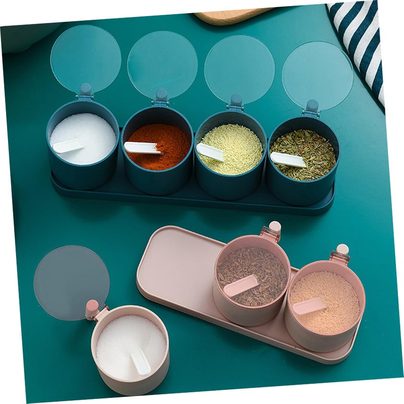 Kitchen Spice Jars Set With Spoon For Salt Sugar Condiments And Bbq Use - Image 4