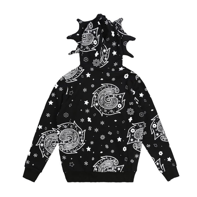 OATSBAS Retro Lazy Style Hoodie for Men Women Fun Multi Angle Full Zip Up Hoodie Oversized Hooded Sweatshirt (Medium,Black) - Image 2