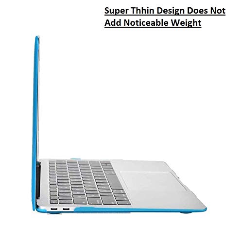 Midkart Matte Hard Shell Plastic Case Cover Compatible with MacBook Air 13 Inch with Touch ID (Model M1 A2337 / A1932 / A2179, Release 2021-2018) with Key Guard & Dust Plugs, Light Blue - Image 4