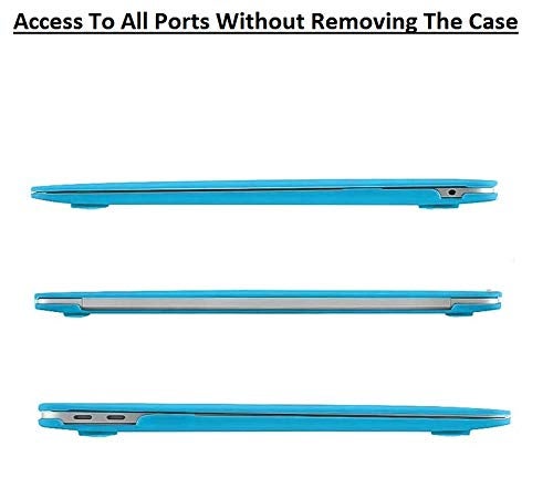 Midkart Matte Hard Shell Plastic Case Cover Compatible with MacBook Air 13 Inch with Touch ID (Model M1 A2337 / A1932 / A2179, Release 2021-2018) with Key Guard & Dust Plugs, Light Blue - Image 5