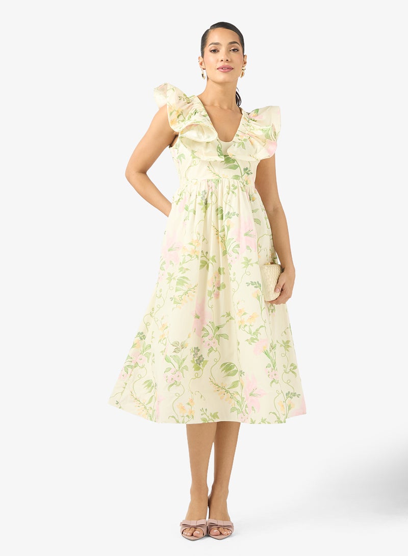 True Decadence Frill Detailed Tiered Maxi Dress - Image 4