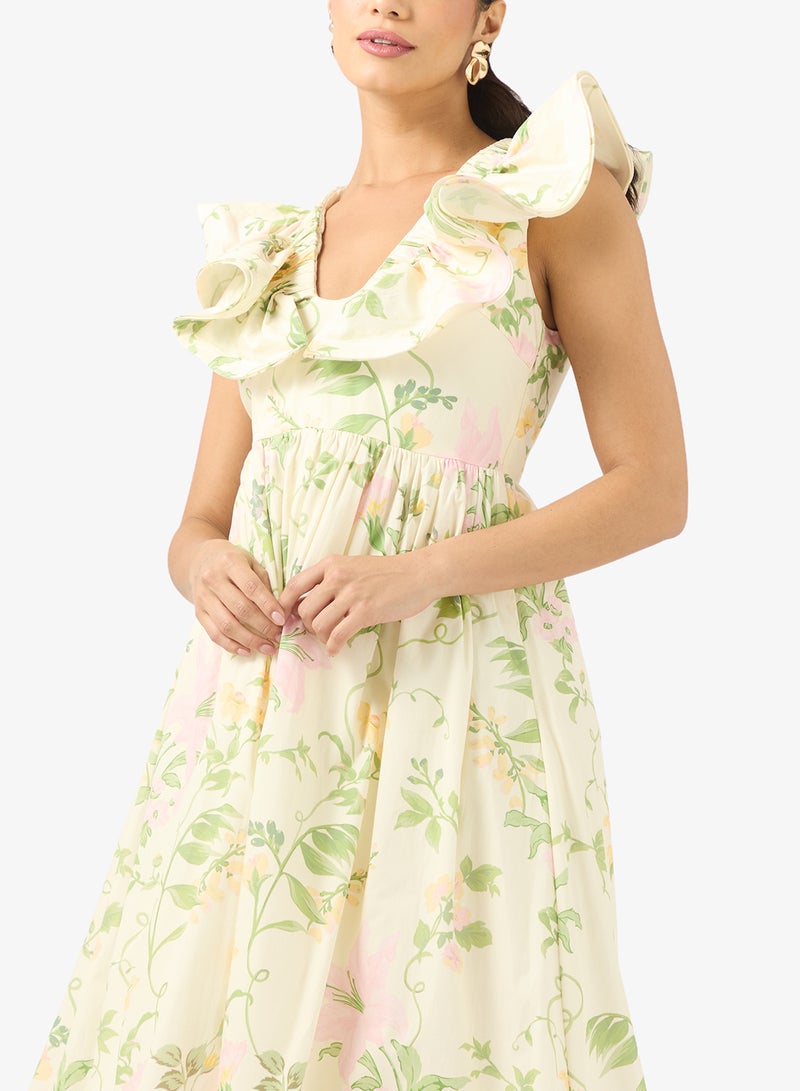 True Decadence Frill Detailed Tiered Maxi Dress - Image 3