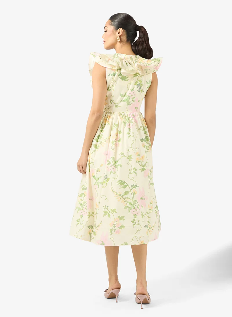 True Decadence Frill Detailed Tiered Maxi Dress