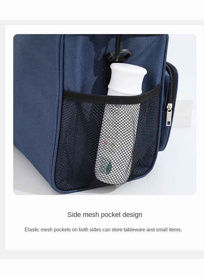 Insulated Lunch Bag - Large Capacity - Leakproof Cooler Bag with Adjustable Shoulder Strap - Reusable Lunch Box for Student, Men, Women, Outdoor, Office, Picnic