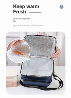 Mi VAZA Insulated Lunch Bag - Large Capacity - Leakproof Cooler Bag with Adjustable Shoulder Strap - Reusable Lunch Box for Student, Men, Women, Outdoor, Office, Picnic  - Image 3