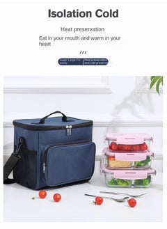 Mi VAZA Insulated Lunch Bag - Large Capacity - Leakproof Cooler Bag with Adjustable Shoulder Strap - Reusable Lunch Box for Student, Men, Women, Outdoor, Office, Picnic  - Image 4