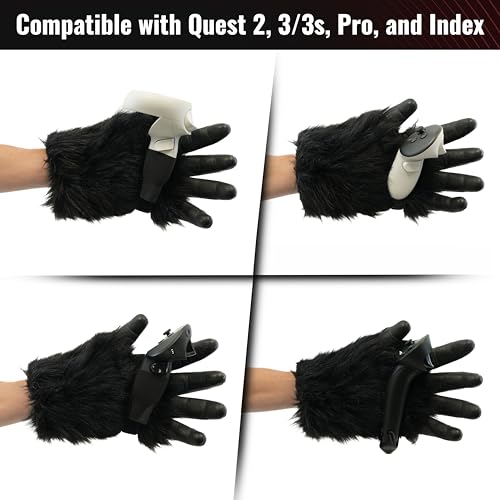 DeadEyeVR Gorilla Gloves - Gorilla Tag Ape Gloves for Quest, Quest 2, Quest 3/3s, Quest Pro, and Valve Index (Gorilla Gloves, Large) - Image 5