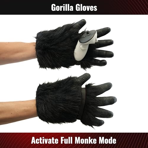 DeadEyeVR Gorilla Gloves - Gorilla Tag Ape Gloves for Quest, Quest 2, Quest 3/3s, Quest Pro, and Valve Index (Gorilla Gloves, Large) - Image 3