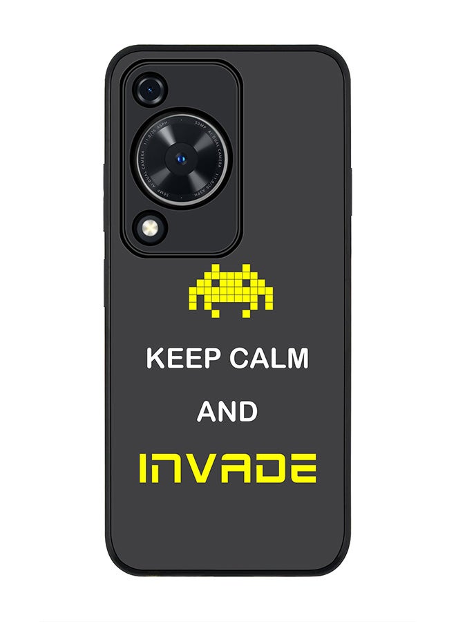 Stylizedd Rugged Black edge case for Huawei nova Y72 / Huawei Enjoy 70 4G, Slim fit Case Flexible Anti Drop TPU Gel Thin Cover - Keep Calm And Invade - Image 1