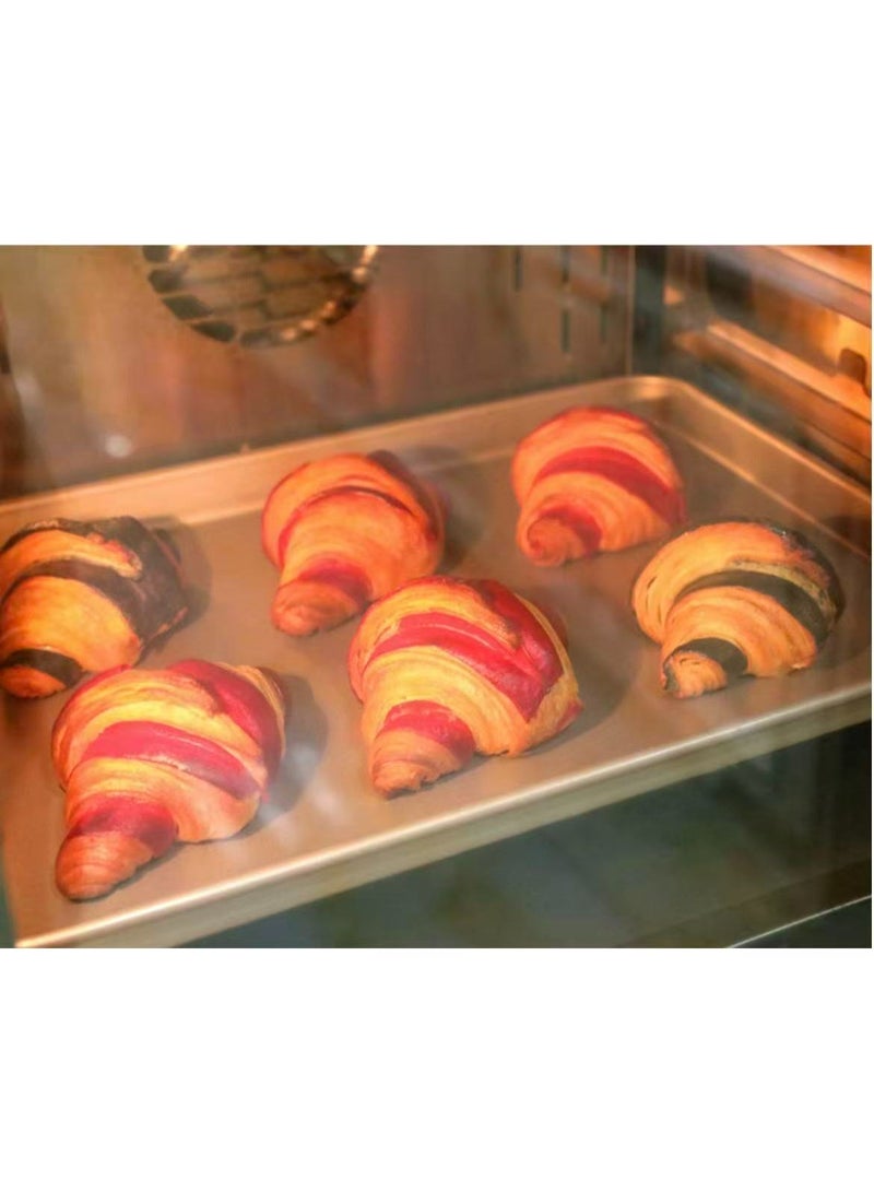 3Pcs Rectangle Deep Baking Pan Set, Cake Baking Tray Set,Rectangular Thick And Deep Baking Trays, Non Stick Baking Tray, Suitable For Biscuits, Bread, Pizza, Etc.Golden, Available In 13 Inch, 11 Inch And 9 Inch Sizes. - Image 5