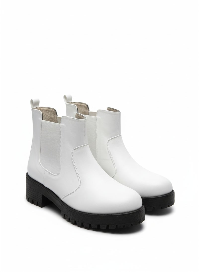 Vbranda Half boots Chelsea with durable modern design BO-1-WHITE L - Image 2