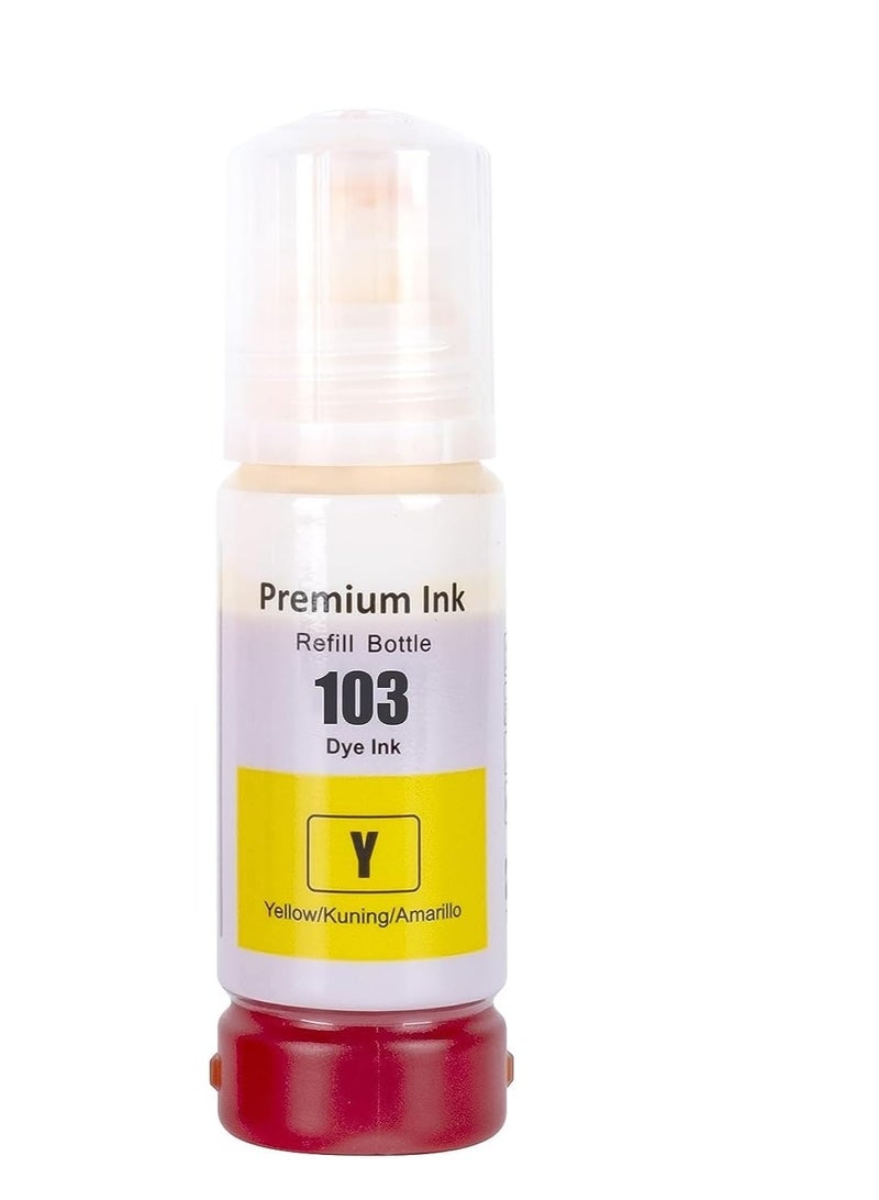 Terabyte مجموعة حبر 103 لطابعة EcoTank من EPSON مجموعة 4 عبوات أسود أزرق سماوي أرجواني أصفر لـ L1110‎ L3110 L3111 L3150 L3151‎ L3156 L3160 L5190‎ - Image 2