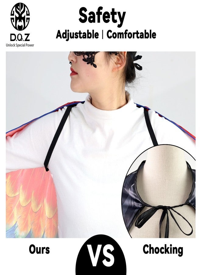 D.Q.Z Bird-Wings-Costumes for Kids Boys Girls Dress Up Clothes, 3 Pack Eagle Owl Costume & Masks as Birthday Gifts (Parrot) - Image 4