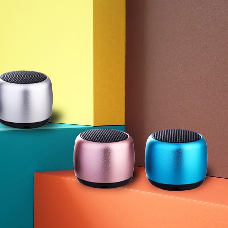 Red Portable Wireless Mini Speaker with Built-in Mic Stereo Sound For Smartphones Tablets Laptops Outdoor Parties Music Player No Charger Included - Image 1