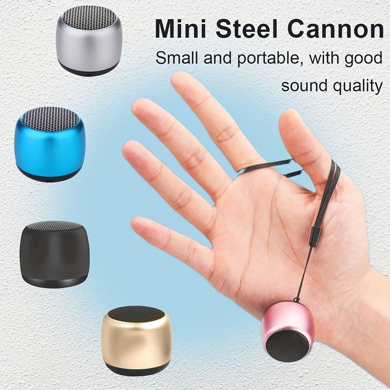 Red Portable Wireless Mini Speaker with Built-in Mic Stereo Sound For Smartphones Tablets Laptops Outdoor Parties Music Player No Charger Included - Image 2
