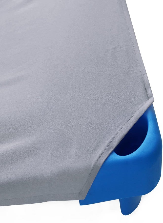 Biloban Standard Size Daycare/Pre-School Cot Sheet 10 Pack, 23" x 51", Children’s Naptime Cot Sheet, Grey, Breathable Microfiber Nap Sheet for Boys and Girls - Image 5