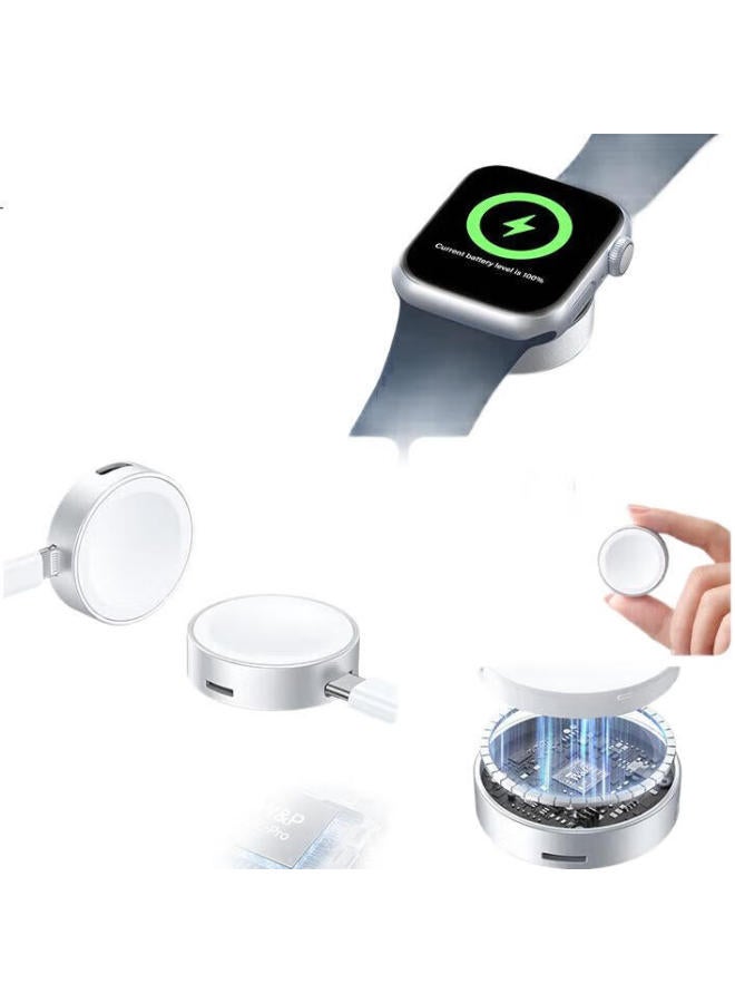 WP W&P Apple Watch Charger Apple Watch Ultra2/1 Magnetic Dual Port Fast Charge Iwatch S10/9/8/7/6/Se Magnetic Dual Port 5W - Image 3
