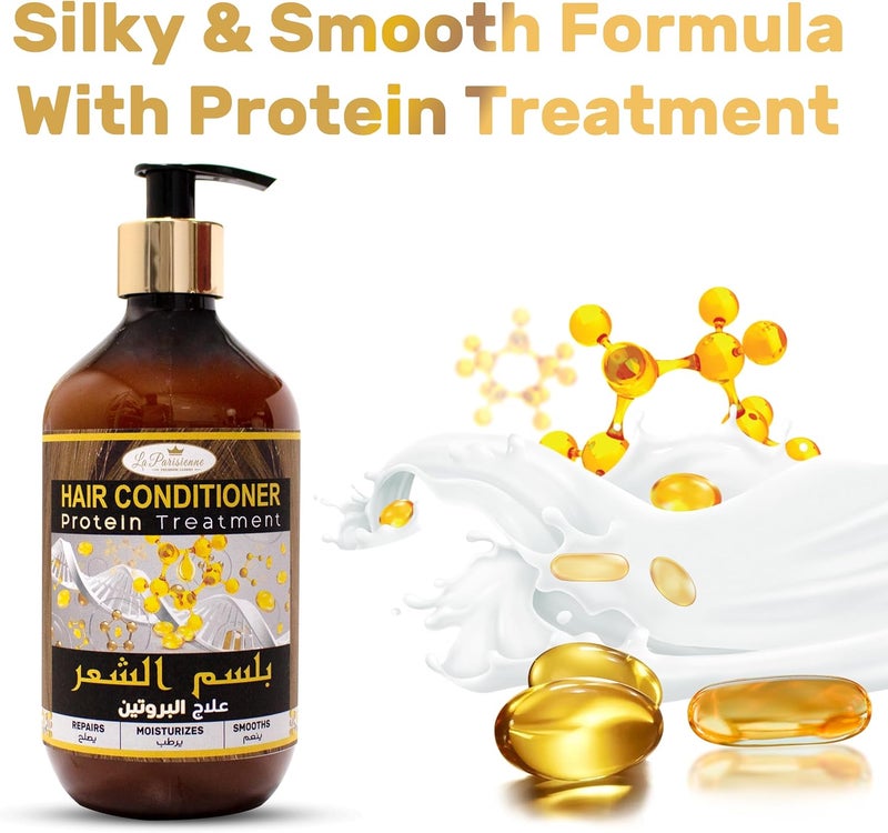 ECOLYTE+ La Parisienne Premium Luxury Hair Conditioner Protein Treatment - 500 ml for Smooth and Strong Hair - Image 3