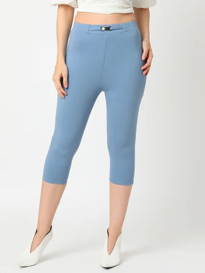 globus Women Skinny Fit High-Rise Capris