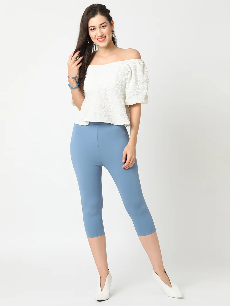 globus Women Skinny Fit High-Rise Capris