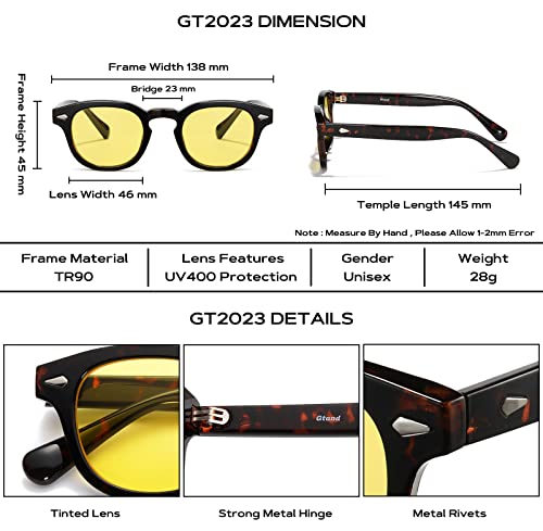 Gtand Unisex Vintage Retro Round Style Tinted Sunglasses For Men Women Fashion Circle Sun Glasses 46mm - Image 5