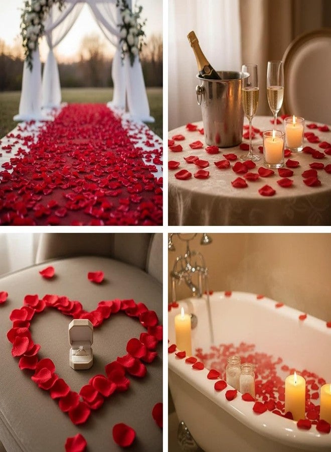 ChunRun 3000PCS Red Rose Petals for Romantic Night for Her Set, Artificial Roses Flower Petals for Romantic Night, Valentines Day Decor and Wedding, Event, Party, Decorations, Decoration Wedding Party - Image 4