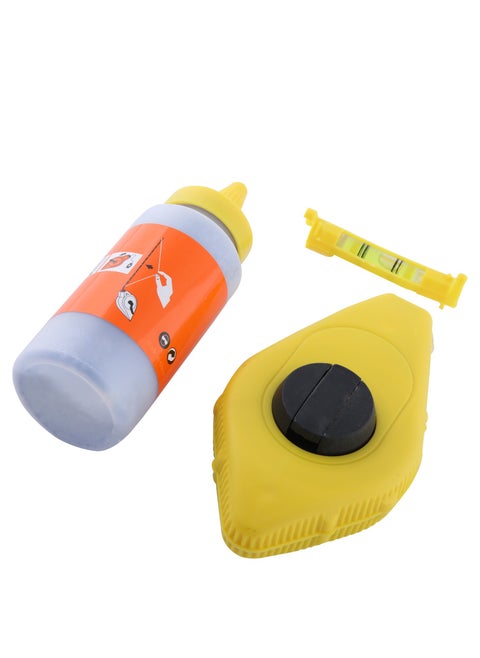 Chalk Line Kit Red Powder 3 Piece | construction and woodworking for marking out cuts and measurements, can also be used in other applications, such as painting, wallpapering, and tiling.