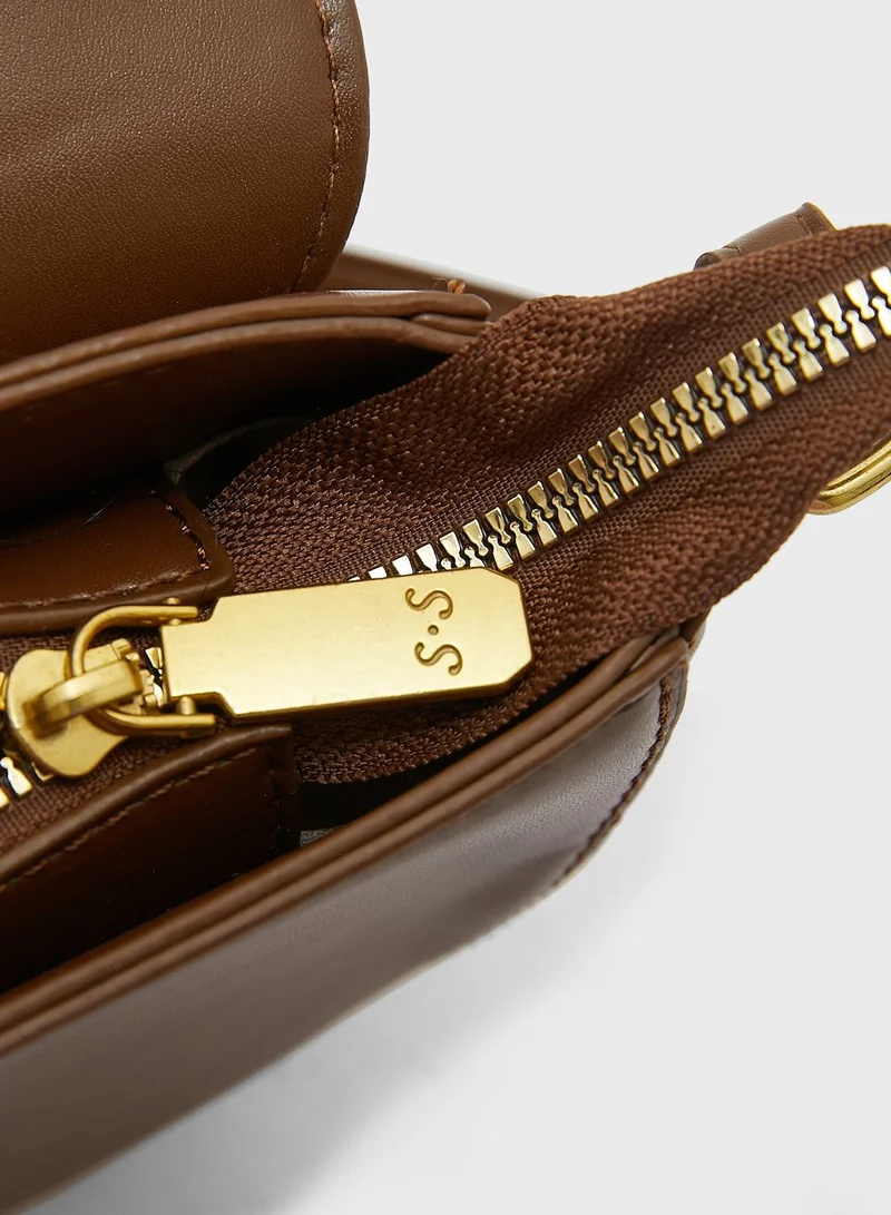 ELLA Minimal Handbag With Long And Short Straps