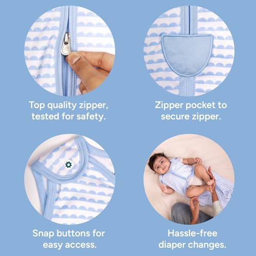 NINTARABABY 0.5 TOG Sleep Sack - Premium Organic Cotton, Lightweight Wearable Blanket for Newborns, Infants & Toddlers (24-36 Months), Unisex Baby Sleeping Bag, Gifts for Babies - Image 4