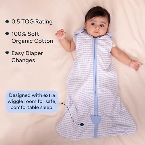 NINTARABABY 0.5 TOG Sleep Sack - Premium Organic Cotton, Lightweight Wearable Blanket for Newborns, Infants & Toddlers (24-36 Months), Unisex Baby Sleeping Bag, Gifts for Babies - Image 2