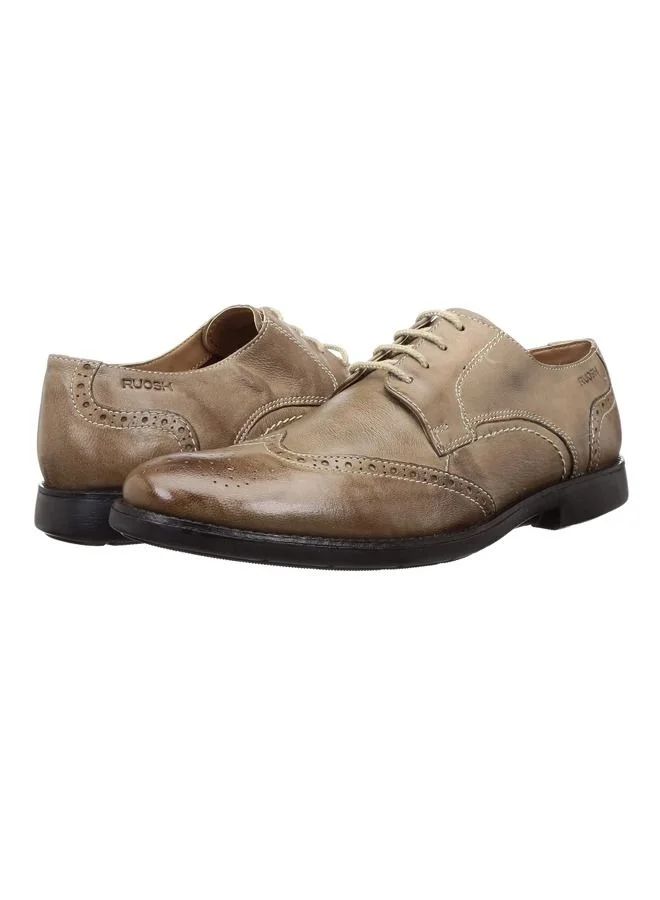 RUOSH Mens Oxford Derby Lace up Comfort Leather Work Office Formal Occasion Party Wear Premium Shoes