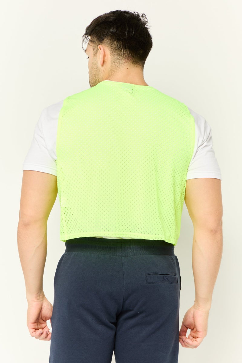 Nike Men Sportswear Fit Sleeveless Training Vest, Neon Green - Image 4