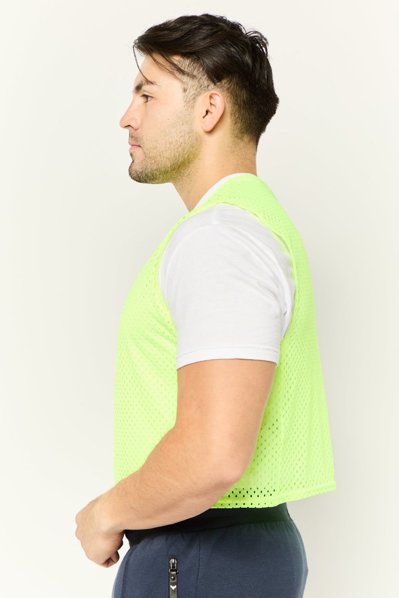 Nike Men Sportswear Fit Sleeveless Training Vest, Neon Green - Image 3