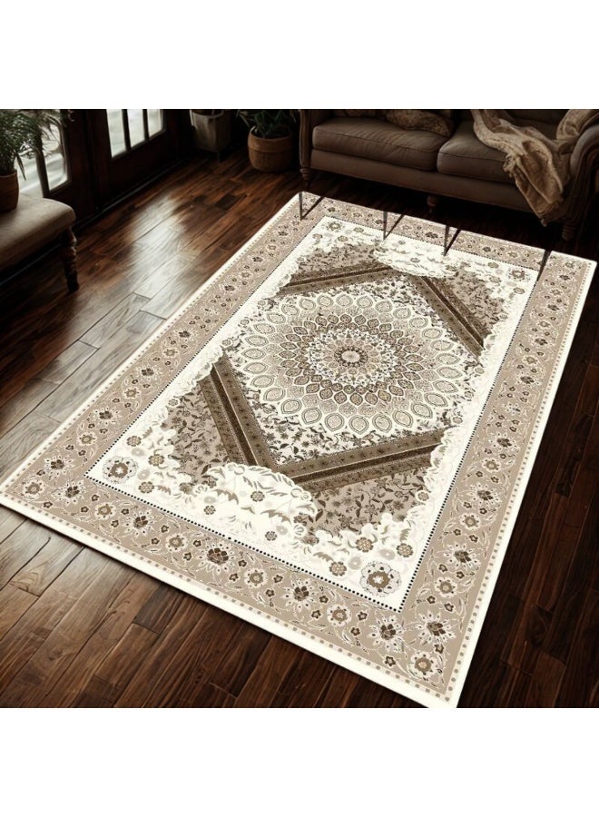 SMART HOME Ceramic carpets, excellent velvet rug, padded and soft to the touch, with beautiful 3D patterns made of high-quality materials, nano seating mattress size Polypropylene Multicolor Rectangle3X4 meters - Image 5
