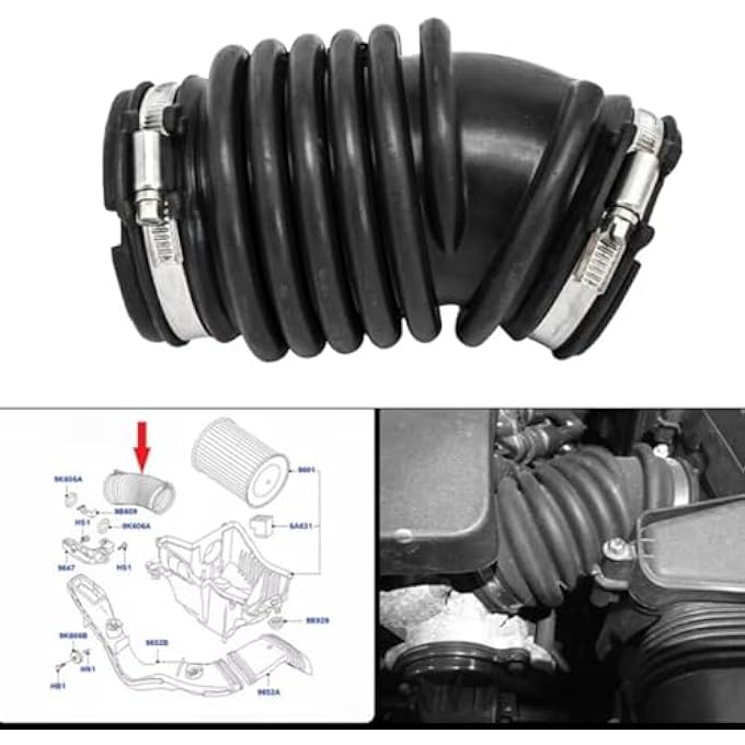 CHEFRU Air Intake Tube Hose Compatible With For C-Max 2007-2010 For Focus MK2 2004-2012 For C-Max 2003-2007 1.8 2.0 1684286 Air Filter Intake Hose - Image 3