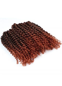 Sharopul Short Kinky Curl Hairstyle 8 Inch 3pcs/pack Afro Kinky Twist Hair Soft Synthetic Crochet Braiding Hair Extention (1b/350)  - Image 4