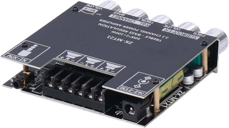 WALFRONT Digital Power Amplifier Module 2.1 Channel Stereo AMP Board with 5.0 12V-24V Power Supply for Home Theater and Car Audio Systems - Image 2
