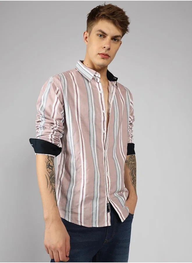 دينيس لينغو Men’s Regular Fit Multi Colour Cotton Shirt – Versatile and Elegant